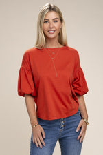 Bubble sleeve top