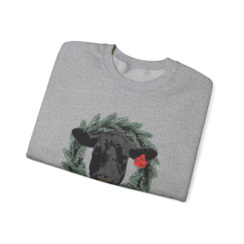 Merry Christmas Cow Crewneck Sweatshirt