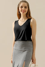 Ninexis V-Neck Curved Hem Tank