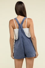 Washed Knot Strap Romper