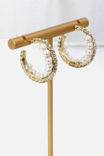 Gally Pearl Hoop Earrings