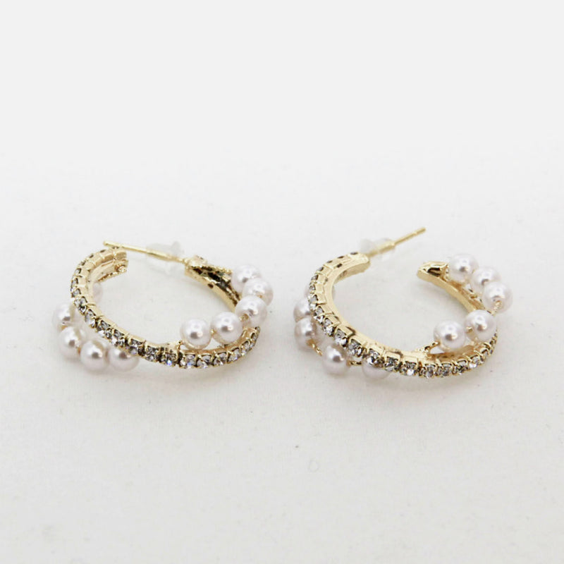 Gally Pearl Hoop Earrings