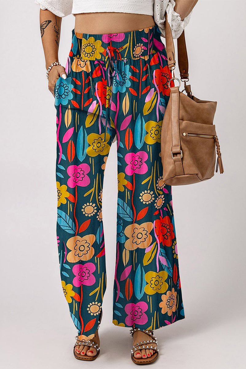 Fun in the Florals High Waist Wide Leg Pants