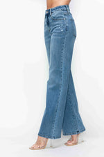 bytos High Rise Wide Leg Jeans with Pockets