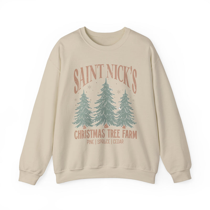 Saint Nicks Christmas Tree Farm Crewneck Sweatshirt