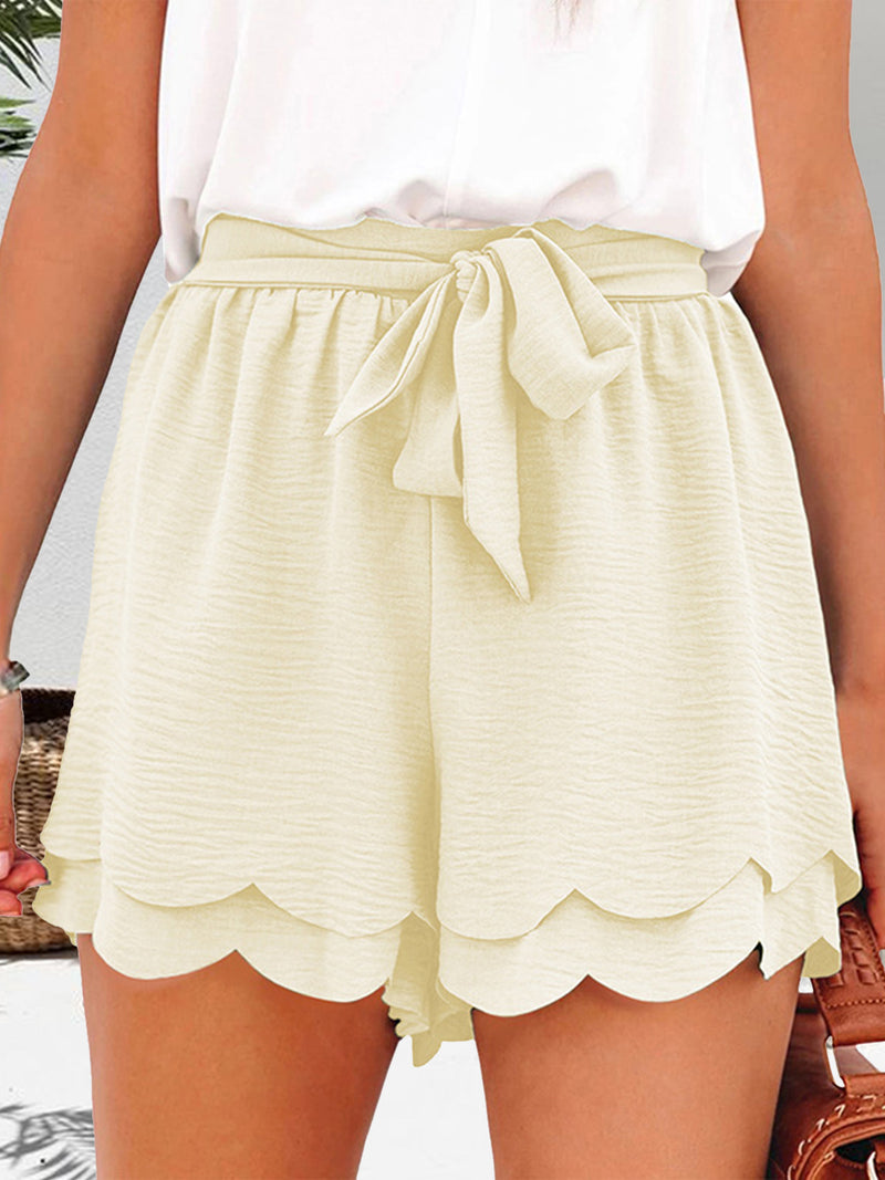 Moonlit Magic Scalloped Hem Shorts