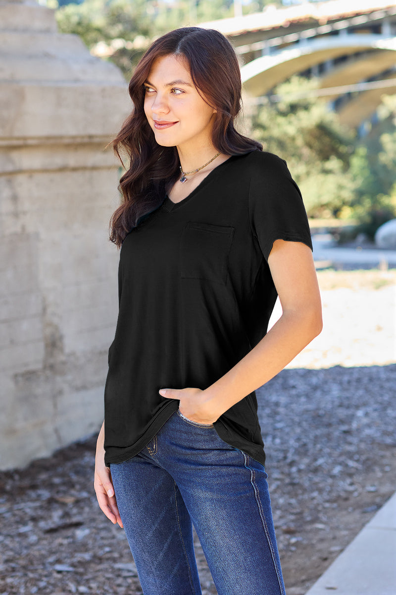 Bamboo V-Neck Pocket Tee