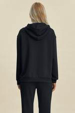 Air Scuba Drawstring Long Sleeve Hoodie with Kangaroo Pocket