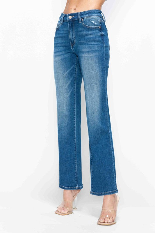 bytos Cat's Whiskers High Rise Straight Jeans