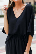 Chrissy V-Neck Half Sleeve Blouse