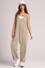 Monica Wide Strap Jumpsuit with Pockets