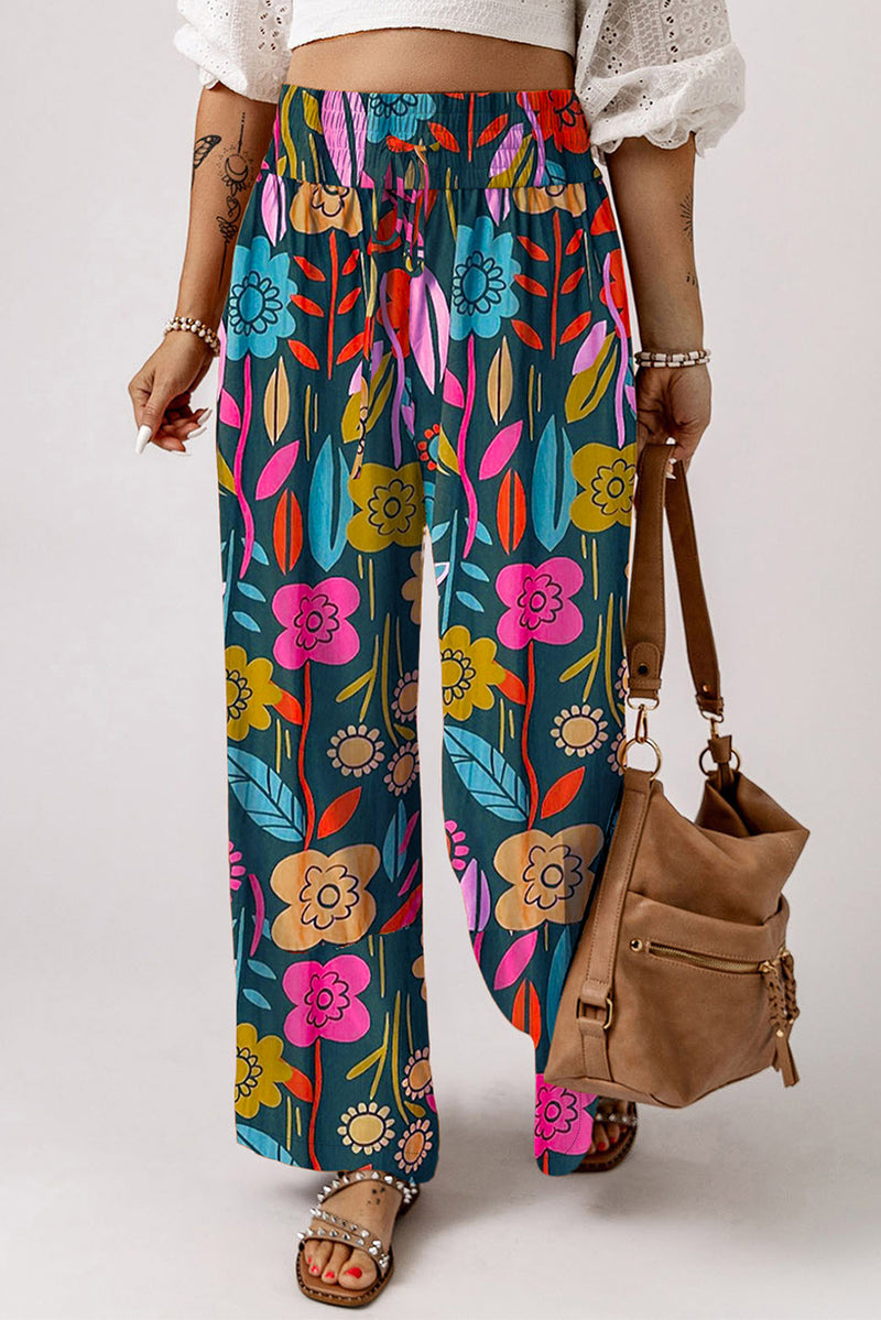 Fun in the Florals High Waist Wide Leg Pants