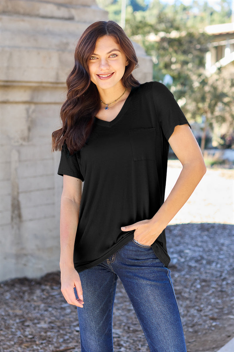 Bamboo V-Neck Pocket Tee