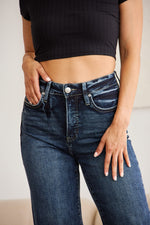 RFM Tummy Control High Waist Raw Hem Jeans