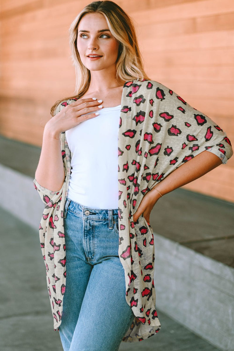 Looking for Leopard Half Sleeve Cardigan