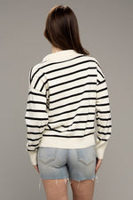 Stripe Collared Knit