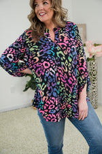 Rainbow Leopard Lizzy Top