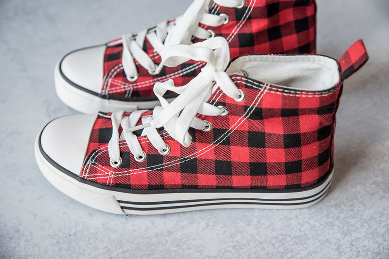 Got the Look Sneakers in Red Plaid