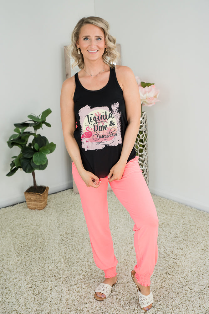 Be Your Best Lounge Joggers in Coral