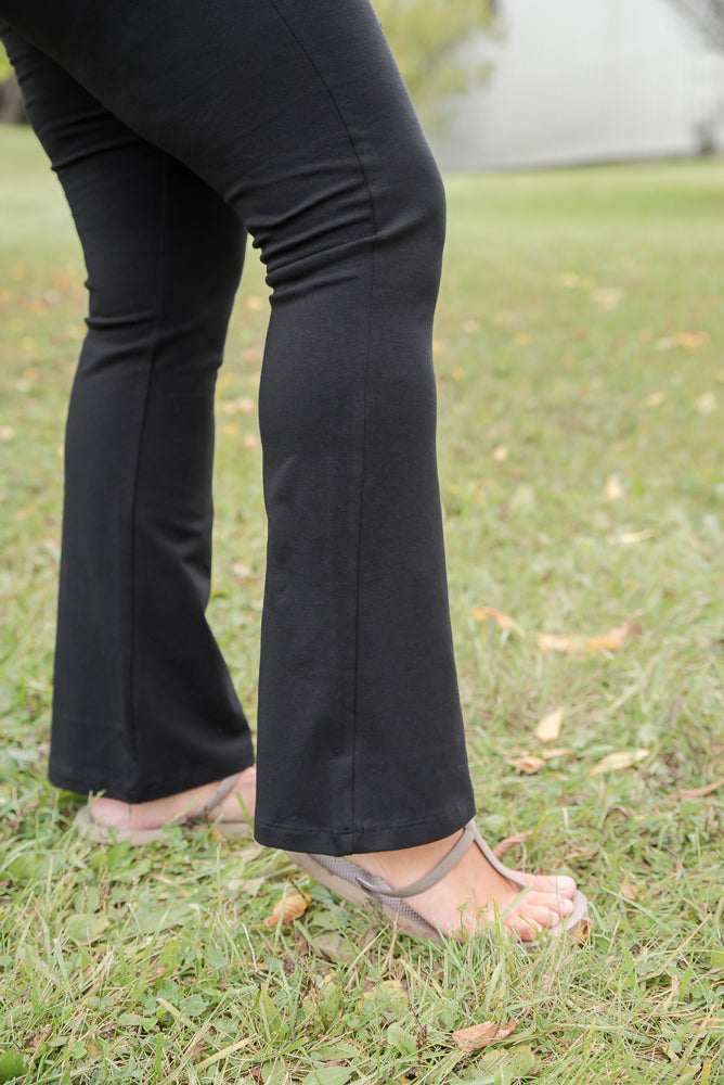 Small Changes Flare Yoga Pants in Black