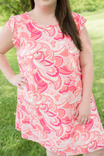 Coral Splash Dress