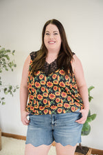 Seeking Sunflowers Lace Tank