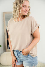 Think Out Loud Top in Taupe