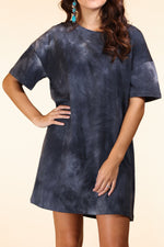 Black Tie Dye T-Shirt Dress