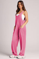 Monica Wide Strap Jumpsuit with Pockets