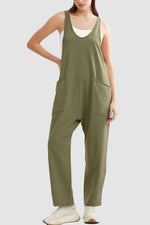 Monica Wide Strap Jumpsuit with Pockets