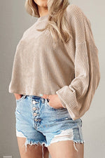 Larson Ribbed Long Sleeve Cropped Top