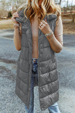 Danielle Longline Hooded Puffer Vest