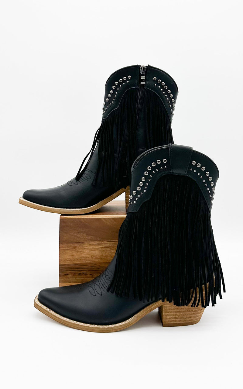 Beast Adela Fringe Boot in Black