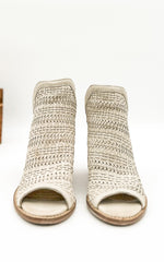 Sbicca Anton Woven Open Toe Heel in Cream