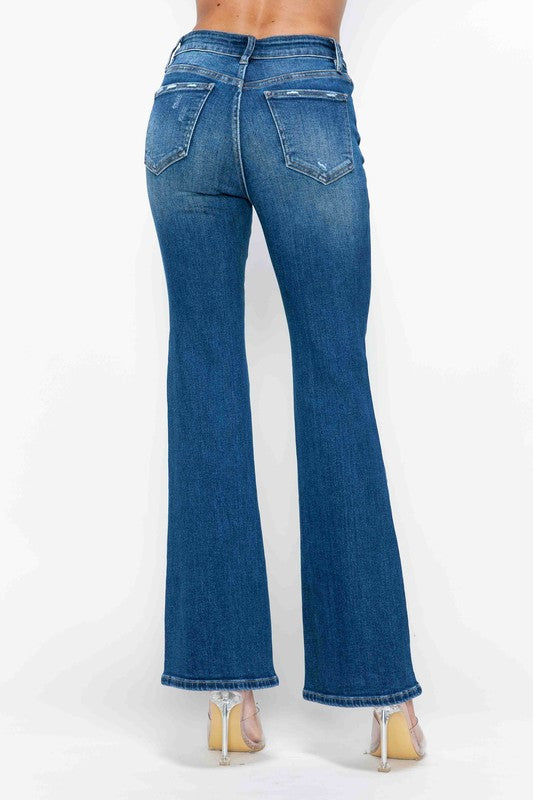 bytos High Rise Bootcut Jeans with Pockets