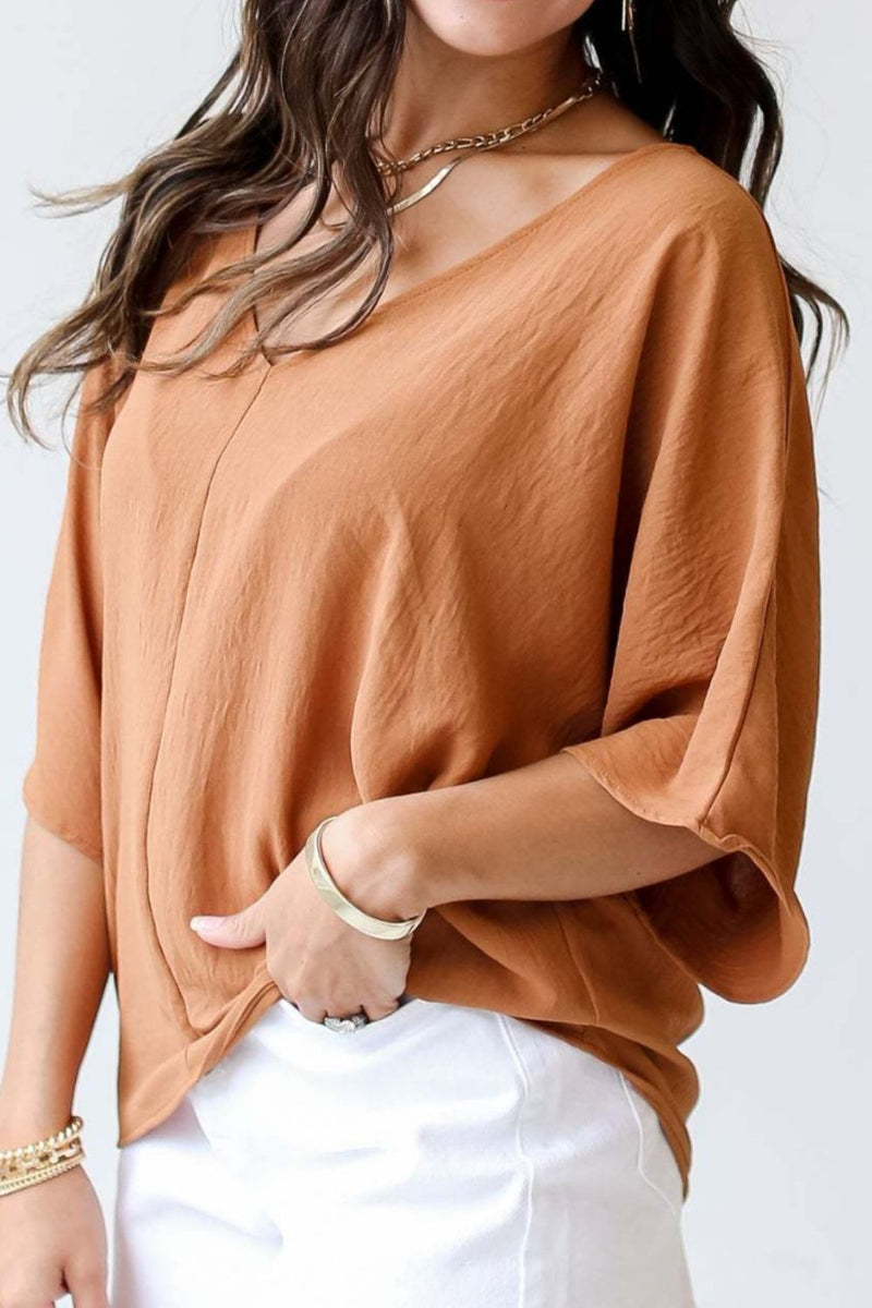 Chrissy V-Neck Half Sleeve Blouse