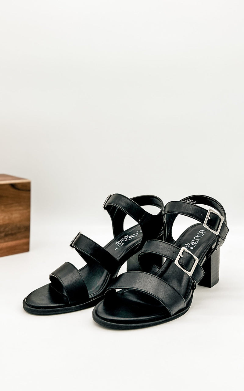 Corkys Banter Heeled Sandal in Black