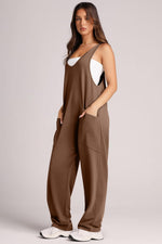 Monica Wide Strap Jumpsuit with Pockets