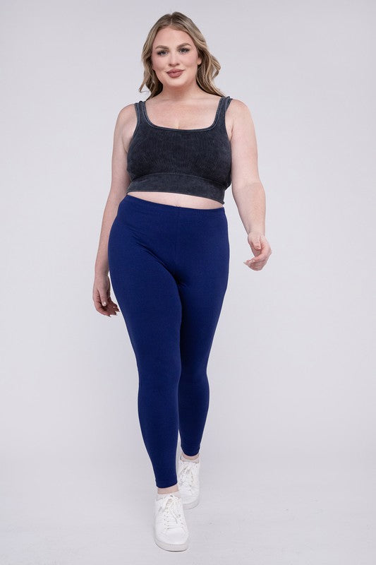 Plus Premium Cotton Full Length Leggings