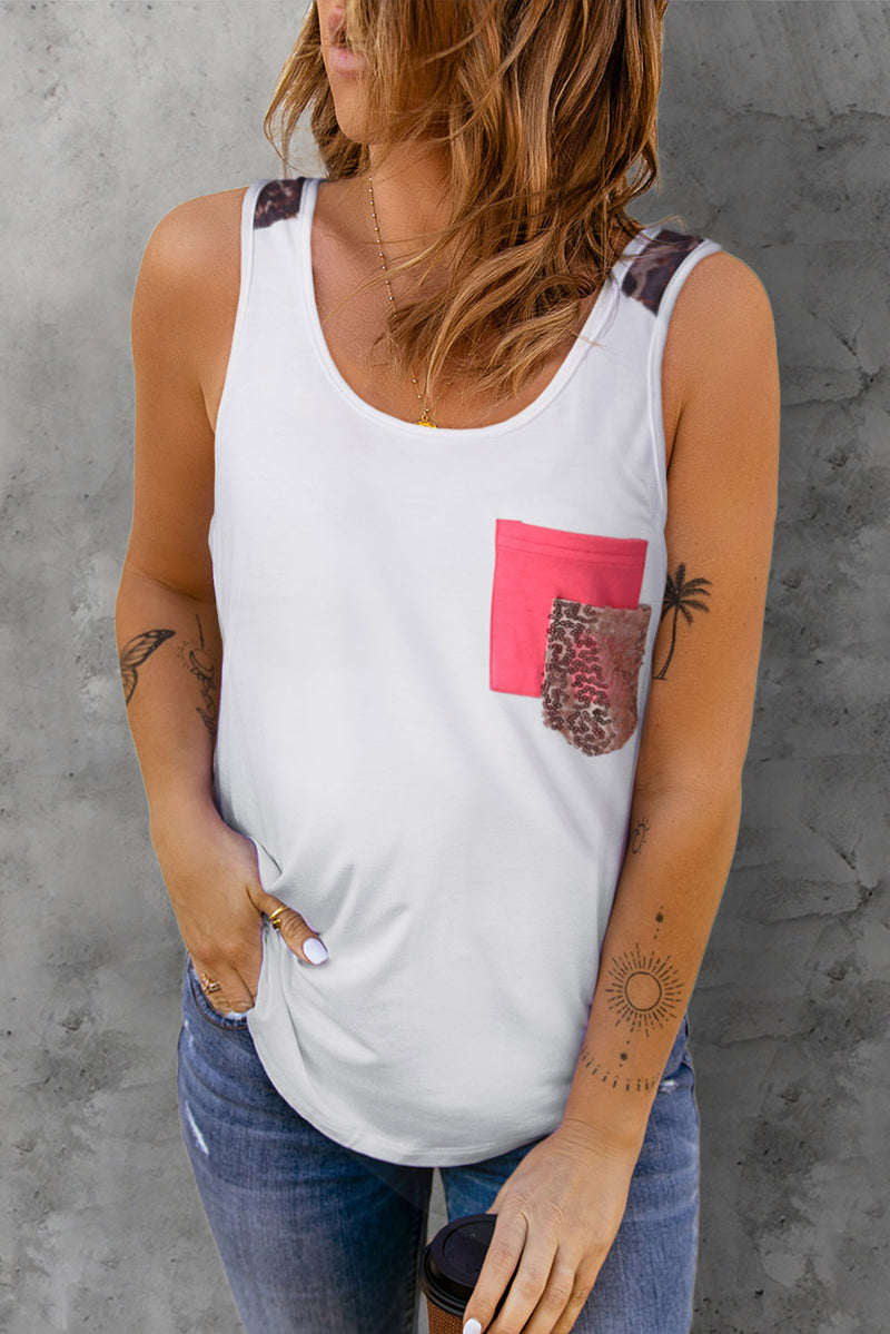 She Means Business Pocket Patch Tank
