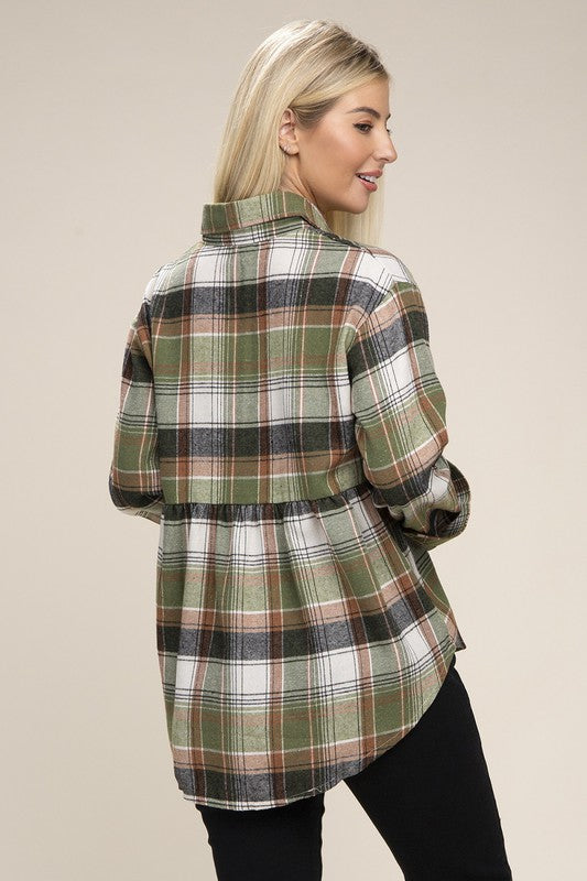 Checked Pocket long sleeve shirt