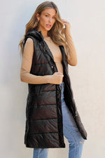 Danielle Longline Hooded Puffer Vest