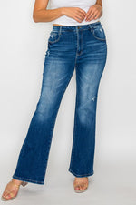 bytos High Rise Bootcut Jeans with Pockets