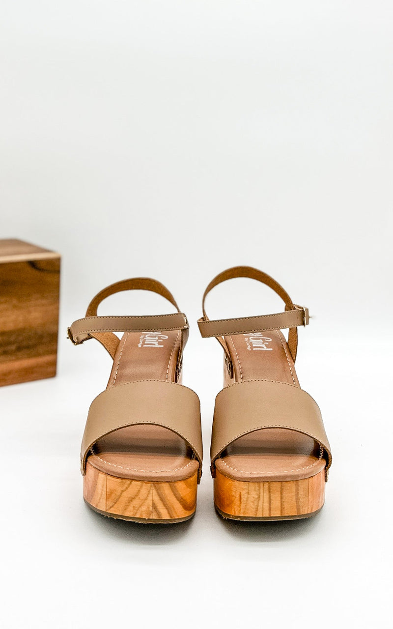 Corkys Country Club Heeled Sandal in Nude