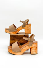 Corkys Country Club Heeled Sandal in Nude