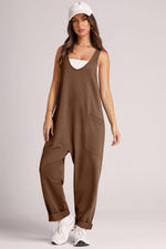 Monica Wide Strap Jumpsuit with Pockets