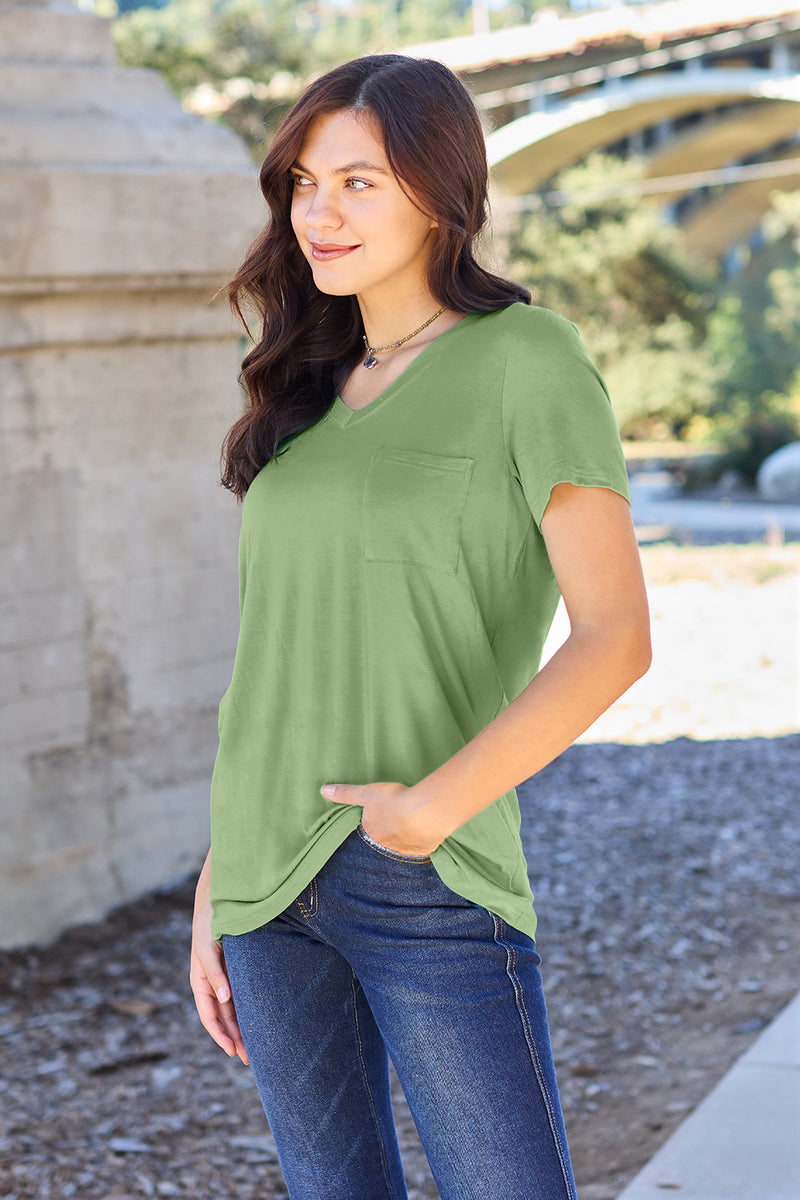 Bamboo V-Neck Pocket Tee