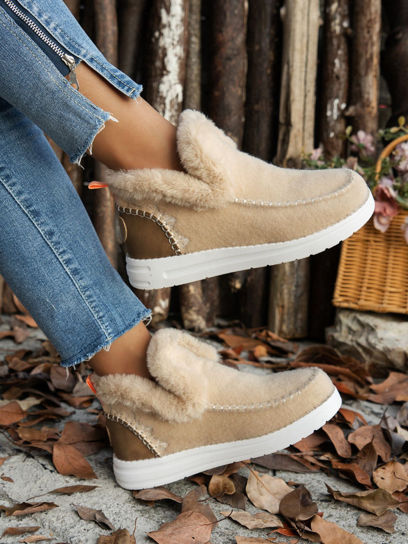 Toasty Toes Fur Lined Slip On Sneakers