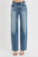 RISEN Distressed Wide Leg Jeans