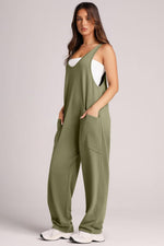 Monica Wide Strap Jumpsuit with Pockets